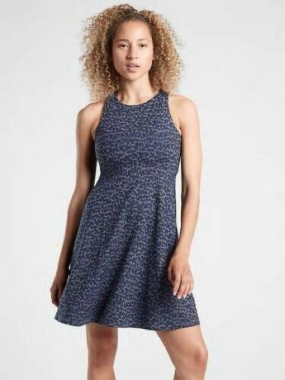 ATHLETA Santorini Thera Sleeveless Fit and Flare Knee Length Dress Size M Tall